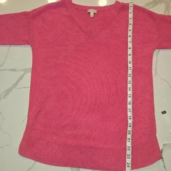 Talbots Womens Lightweight V-Neck Tunic Sweater Pink Size Small - Picture 11 of 11